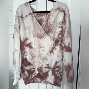Never worn! Wrap Tie-Dye Pullover